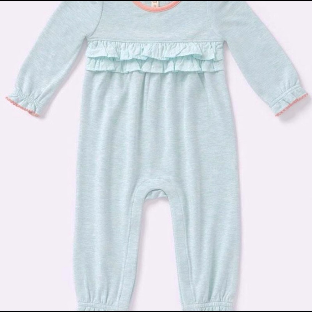 NWOT Blue Matilda Jane Loving Life Ruffle Romper